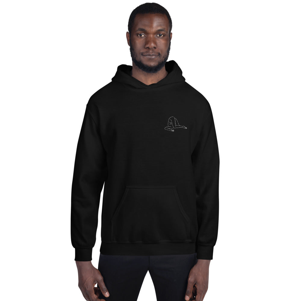 Lundi Hoodie - Black - White